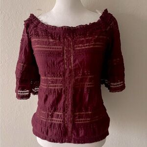 BOSTON PROPER lace top, size S.